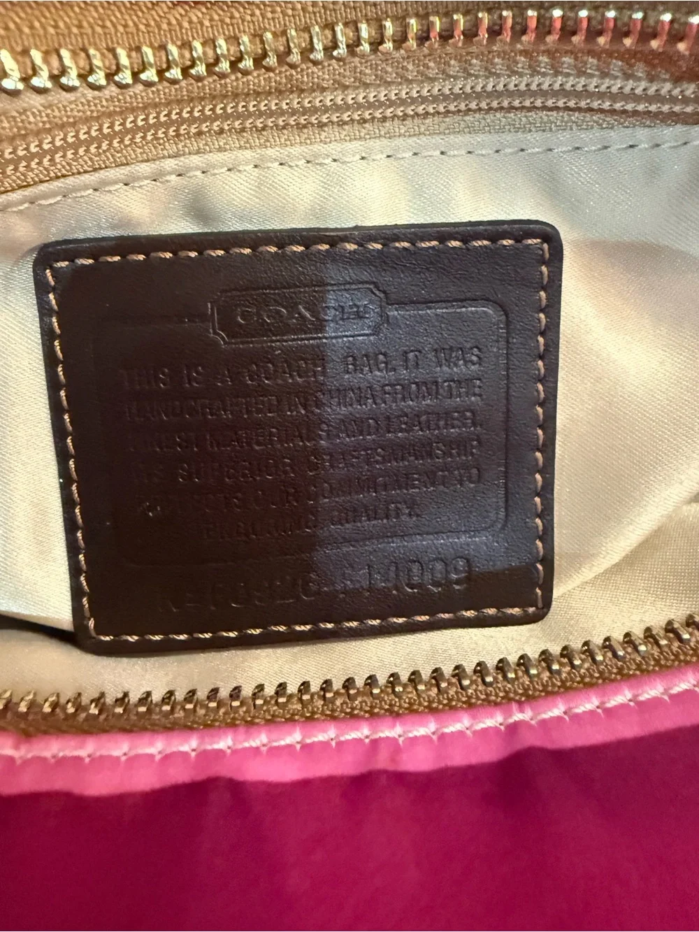 Coach Small Legacy Stripe Tote with Metallic Bronze Trim